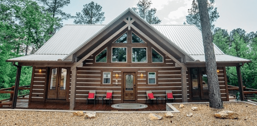 Style: Timber with Limestone Chinking Color: Homestead